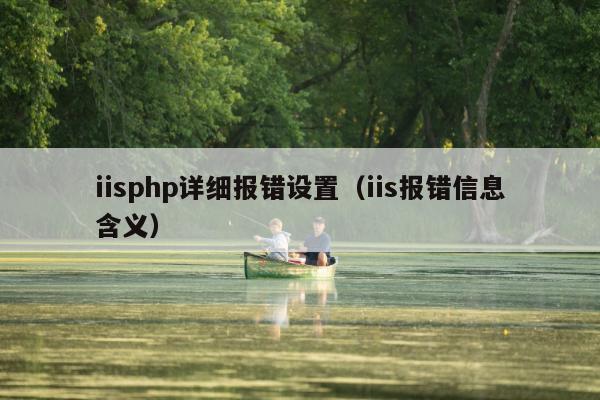 iisphp详细报错设置（iis报错信息含义）