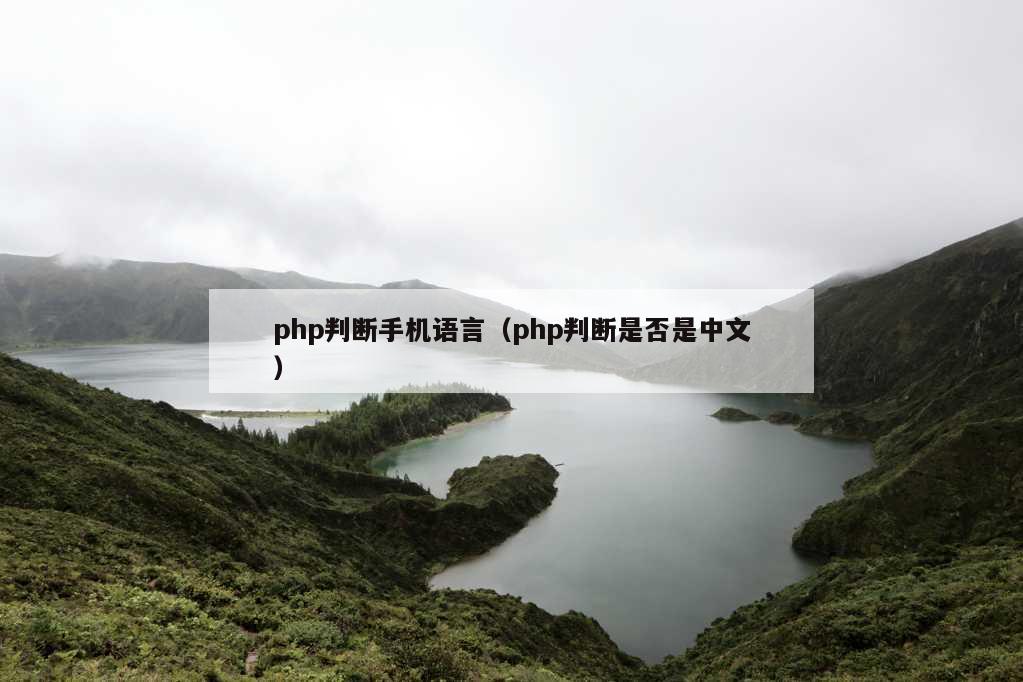 php判断手机语言（php判断是否是中文）