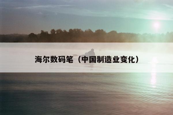 海尔数码笔（中国制造业变化）