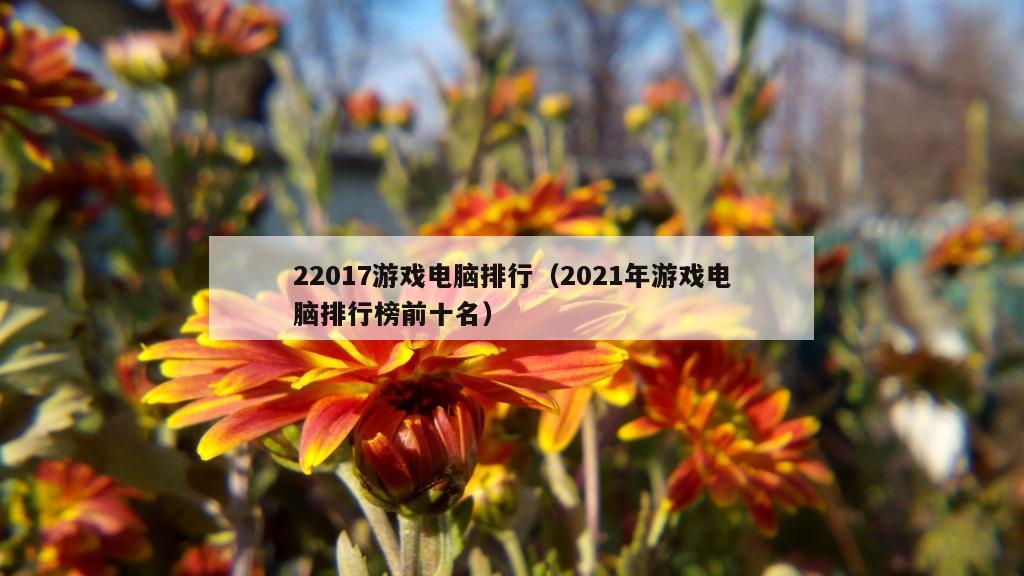 22017游戏电脑排行（2021年游戏电脑排行榜前十名）