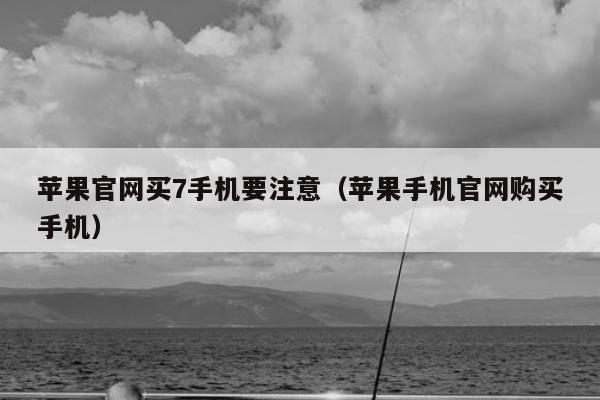 苹果官网买7手机要注意（苹果手机官网购买手机）