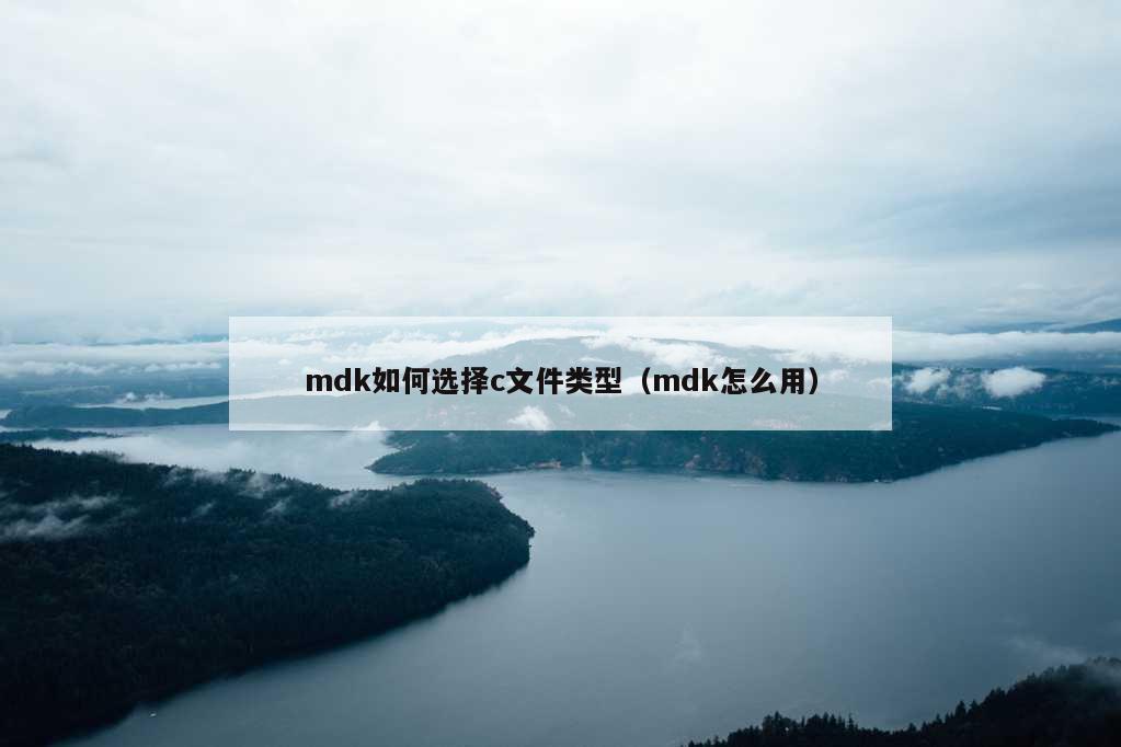 mdk如何选择c文件类型（mdk怎么用）