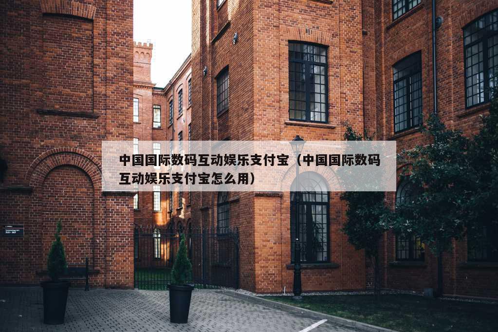 中国国际数码互动娱乐支付宝（中国国际数码互动娱乐支付宝怎么用）