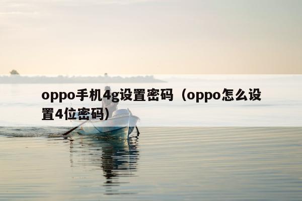 oppo手机4g设置密码（oppo怎么设置4位密码）