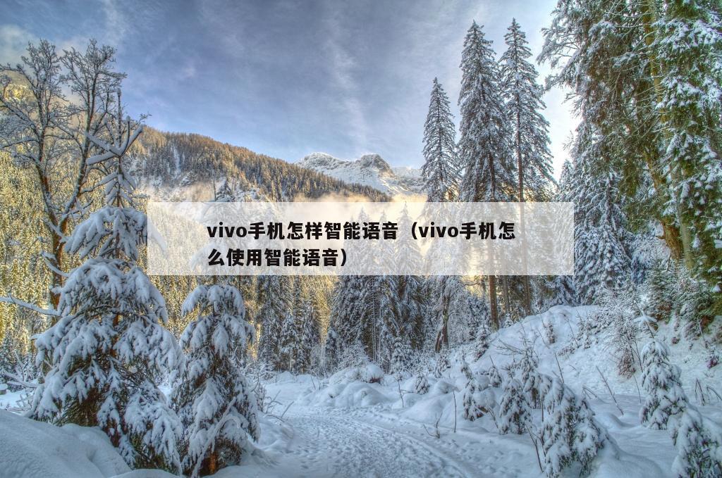 vivo手机怎样智能语音（vivo手机怎么使用智能语音）