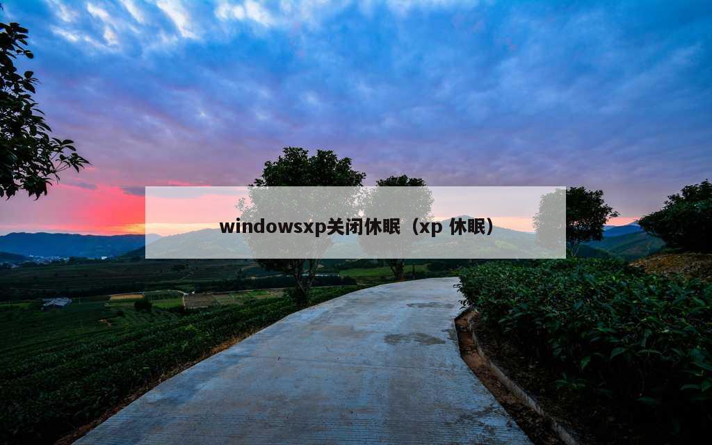 windowsxp关闭休眠（xp 休眠）