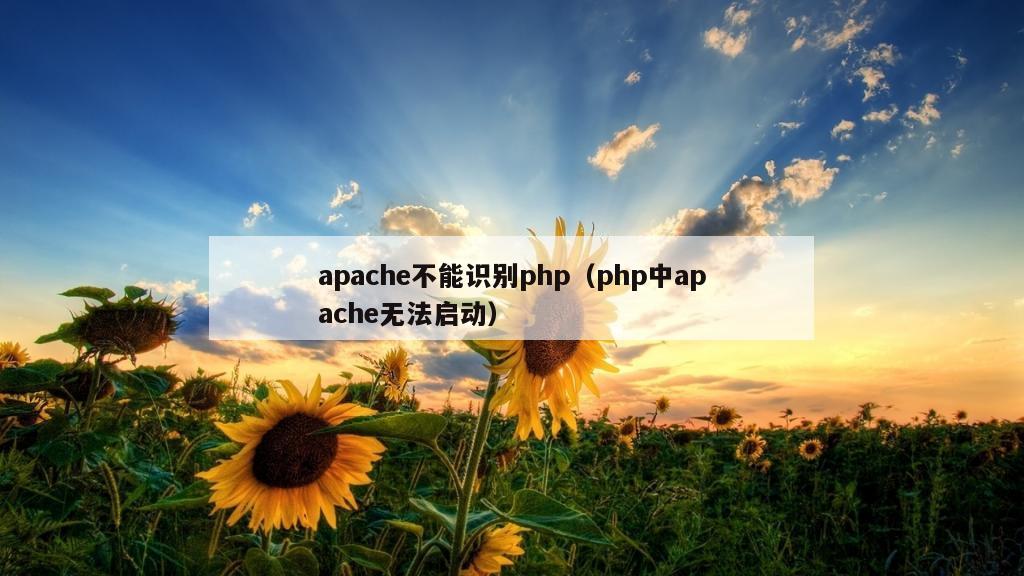 apache不能识别php（php中apache无法启动）