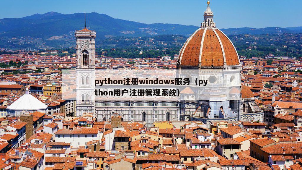 python注册windows服务（python用户注册管理系统）