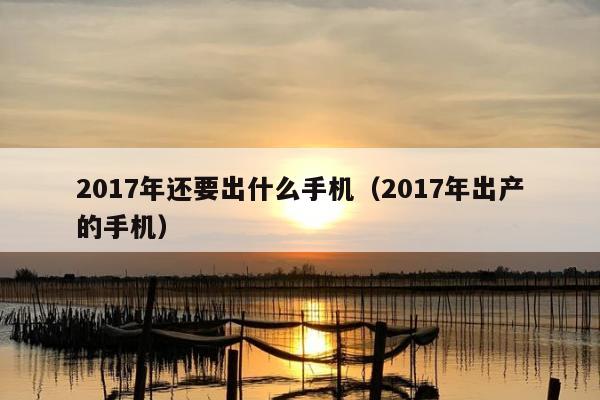 2017年还要出什么手机（2017年出产的手机）