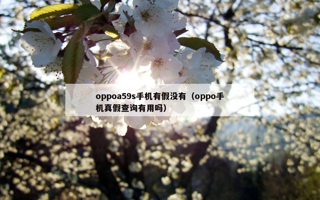 oppoa59s手机有假没有（oppo手机真假查询有用吗）