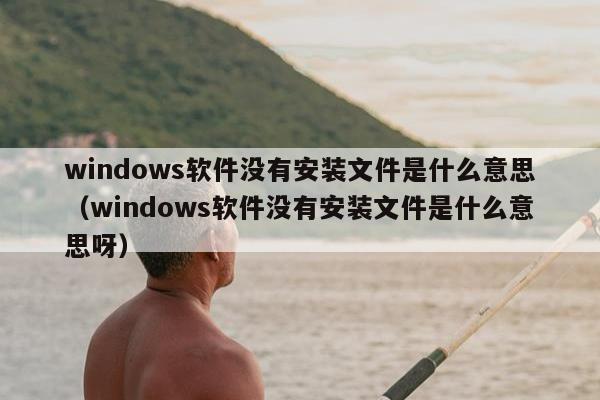 windows软件没有安装文件是什么意思（windows软件没有安装文件是什么意思呀）