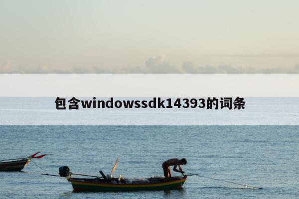 包含windowssdk14393的词条