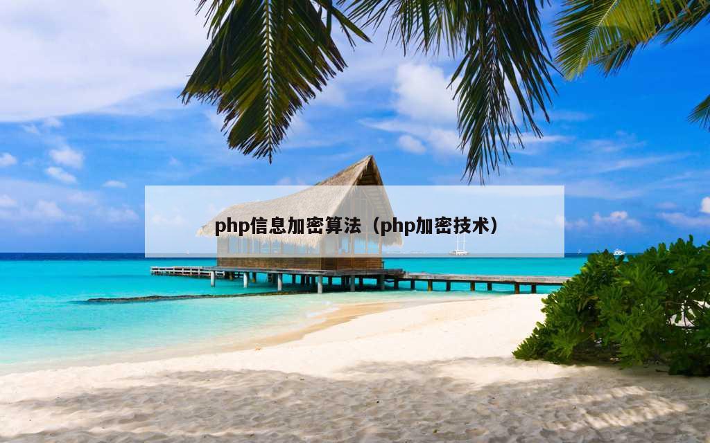 php信息加密算法（php加密技术）