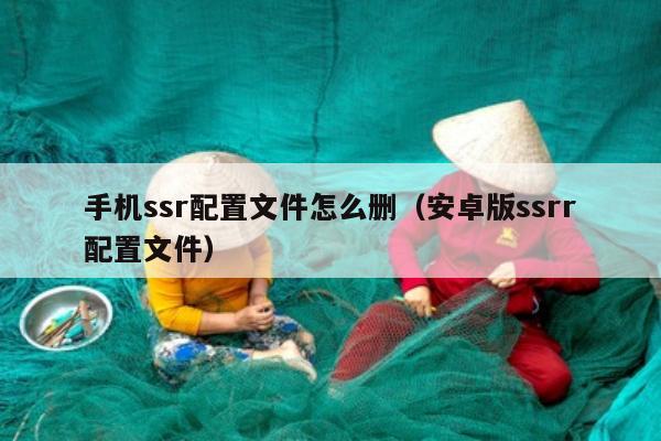 手机ssr配置文件怎么删（安卓版ssrr配置文件）