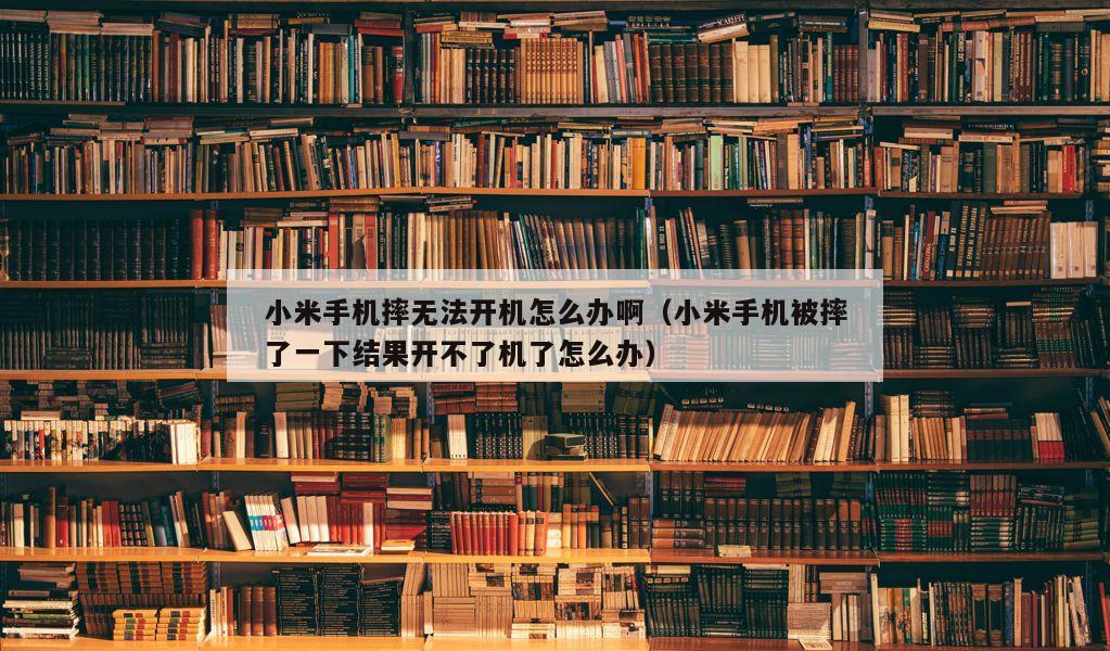 小米手机摔无法开机怎么办啊（小米手机被摔了一下结果开不了机了怎么办）