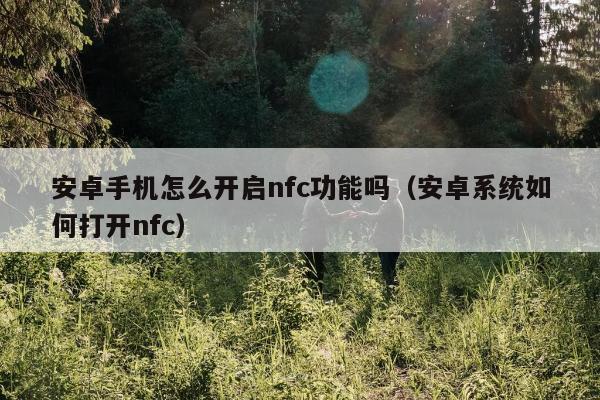 安卓手机怎么开启nfc功能吗（安卓系统如何打开nfc）