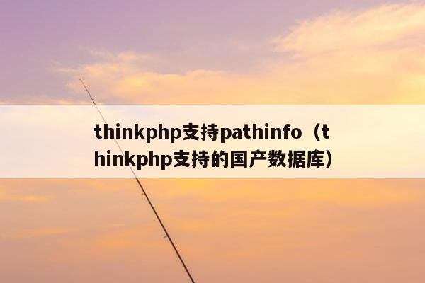 thinkphp支持pathinfo（thinkphp支持的国产数据库）