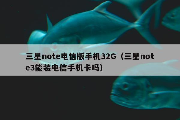 三星note电信版手机32G（三星note3能装电信手机卡吗）