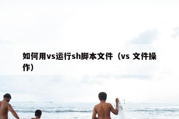 如何用vs运行sh脚本文件（vs 文件操作）