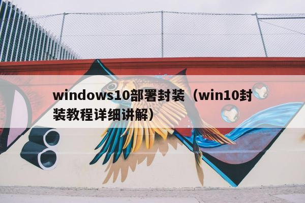 windows10部署封装（win10封装教程详细讲解）