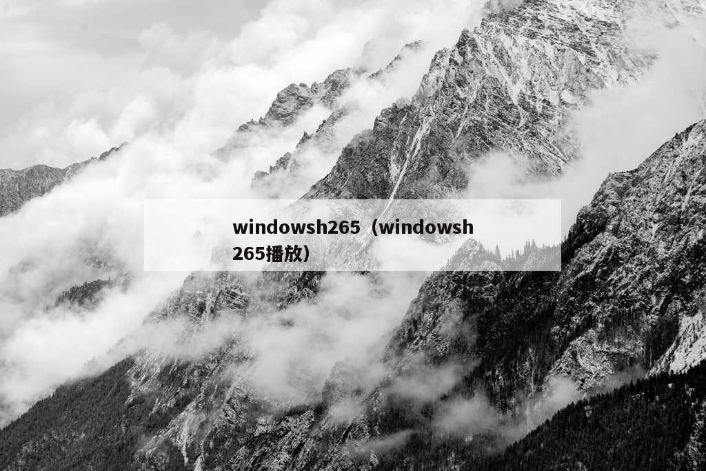 windowsh265（windowsh265播放）