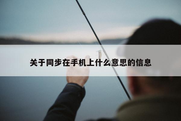 关于同步在手机上什么意思的信息