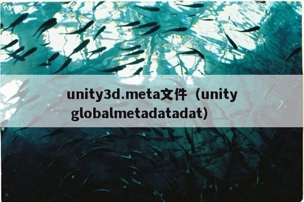 unity3d.meta文件（unity globalmetadatadat）