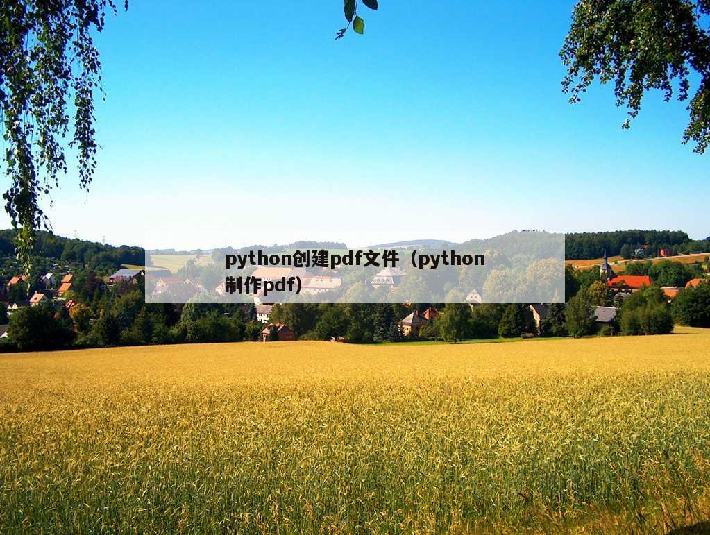 python创建pdf文件（python制作pdf）