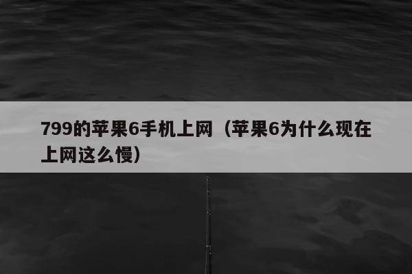 799的苹果6手机上网（苹果6为什么现在上网这么慢）