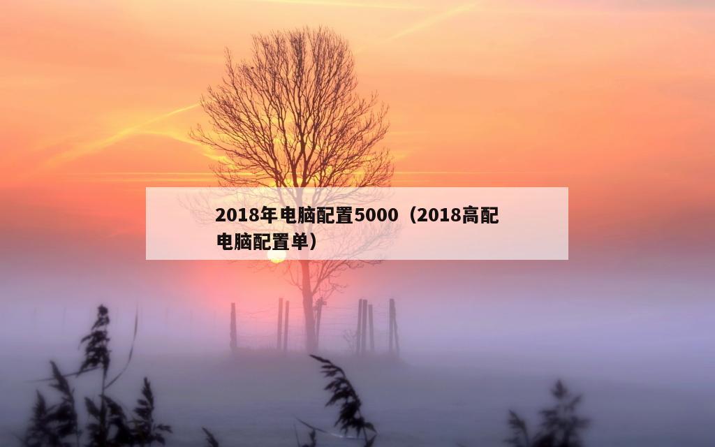 2018年电脑配置5000（2018高配电脑配置单）