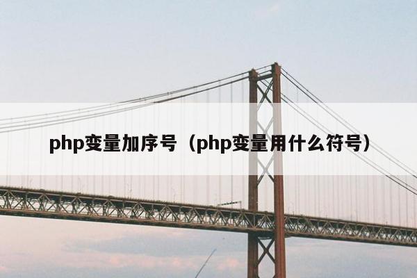 php变量加序号（php变量用什么符号）