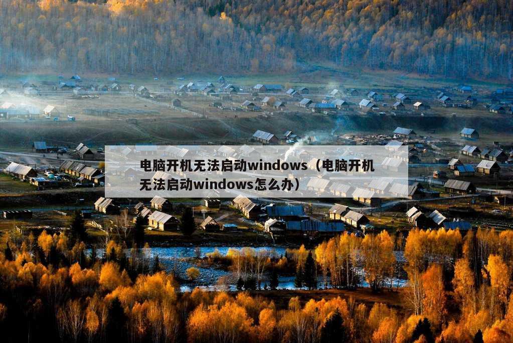 电脑开机无法启动windows（电脑开机无法启动windows怎么办）