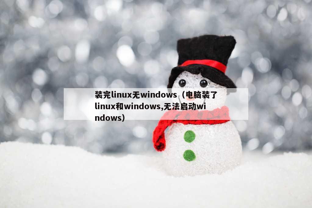 装完linux无windows（电脑装了linux和windows,无法启动windows）