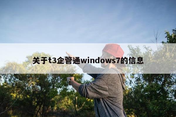 关于t3企管通windows7的信息