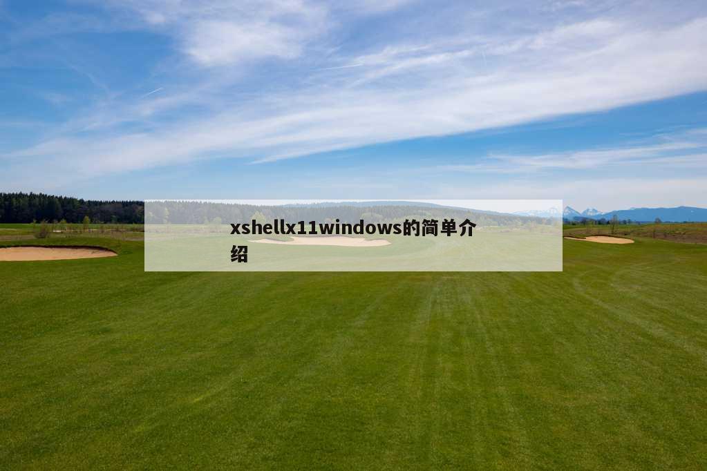 xshellx11windows的简单介绍