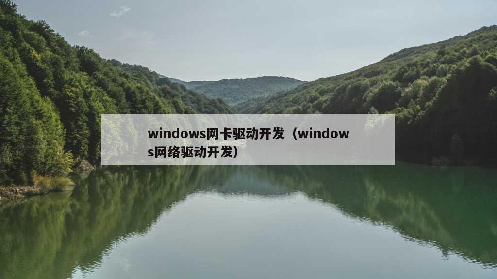 windows网卡驱动开发（windows网络驱动开发）