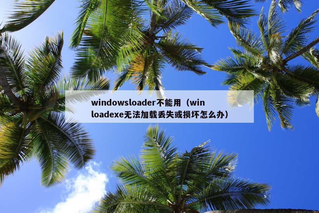 windowsloader不能用（winloadexe无法加载丢失或损坏怎么办）