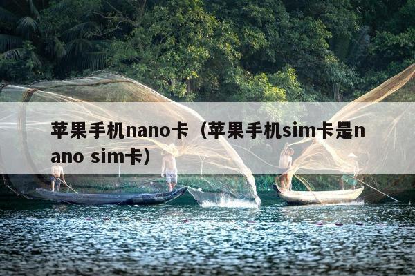 苹果手机nano卡（苹果手机sim卡是nano sim卡）