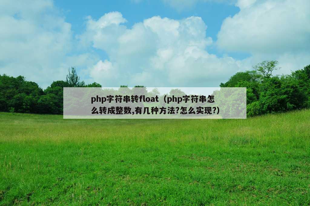 php字符串转float（php字符串怎么转成整数,有几种方法?怎么实现?）