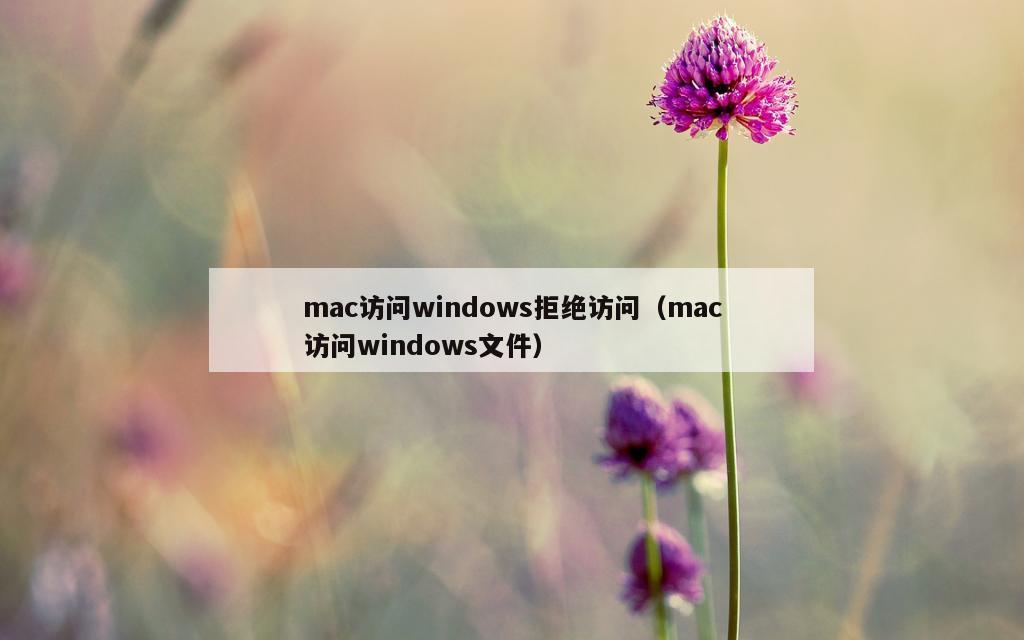 mac访问windows拒绝访问（mac访问windows文件）