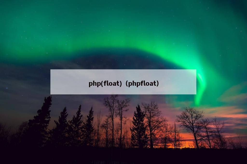 php(float)（phpfloat）