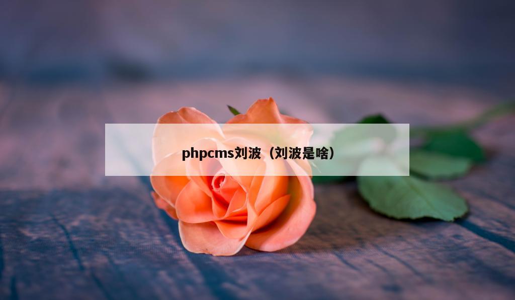 phpcms刘波（刘波是啥）