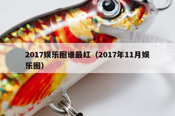 2017娱乐圈谁最红（2017年11月娱乐圈）