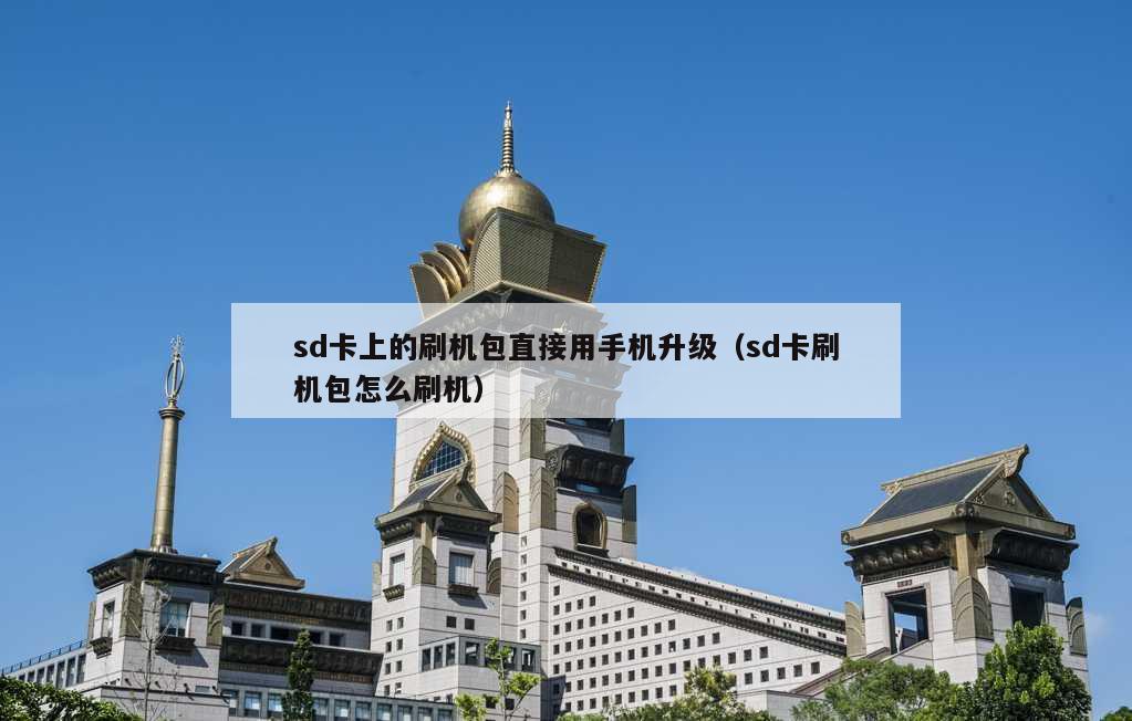 sd卡上的刷机包直接用手机升级（sd卡刷机包怎么刷机）