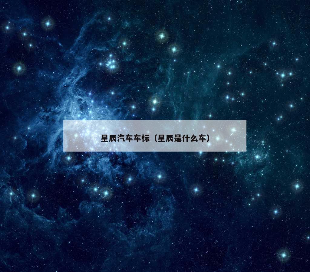 星辰汽车车标（星辰是什么车）