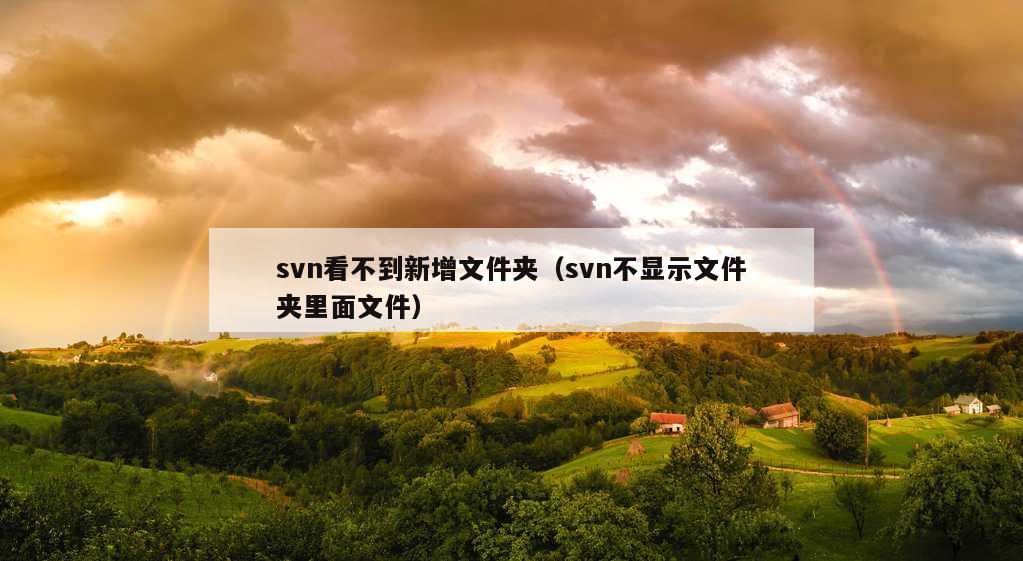 svn看不到新增文件夹（svn不显示文件夹里面文件）