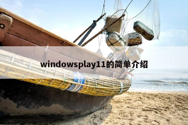 windowsplay11的简单介绍