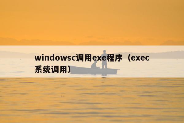 windowsc调用exe程序（exec系统调用）