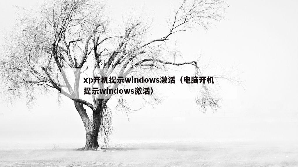 xp开机提示windows激活（电脑开机提示windows激活）