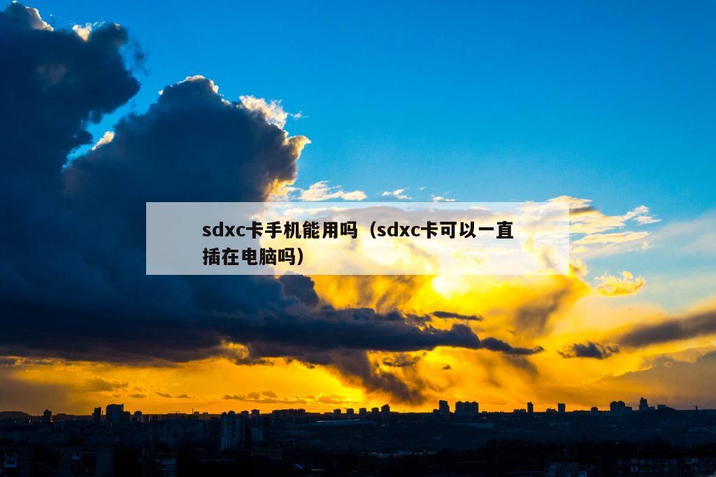 sdxc卡手机能用吗（sdxc卡可以一直插在电脑吗）